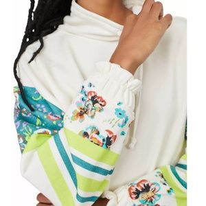 FP Movement Oversized Ivory Sway Printed Pullover